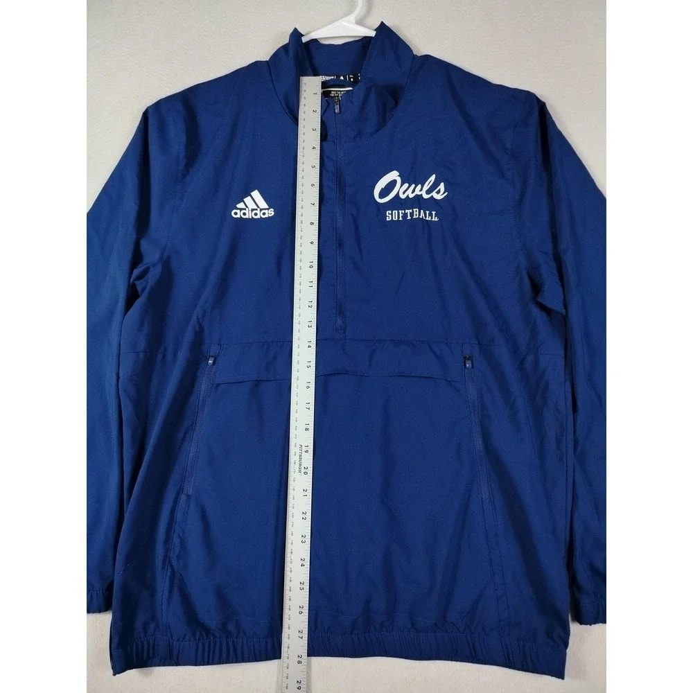 Florida Atlantic Owls Pullover Jacket Mens Medium Blue NCAA Baseball Adidas